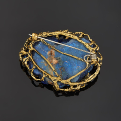 Брошь азурит Россия (бронза, биж. сплав)