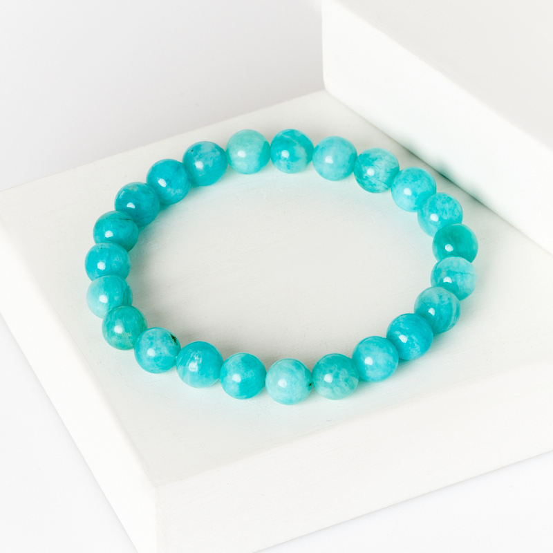 Браслет амазонит Перу 8 мм 18 см