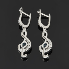 Серьги топаз swiss Бразилия (серебро 925 пр. родир. бел.) огранка