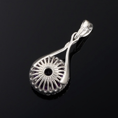 Кулон аметист Бразилия (серебро 925 пр. родир. бел.) огранка