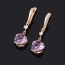 Серьги аметист Бразилия (серебро 925 пр. позолота) огранка