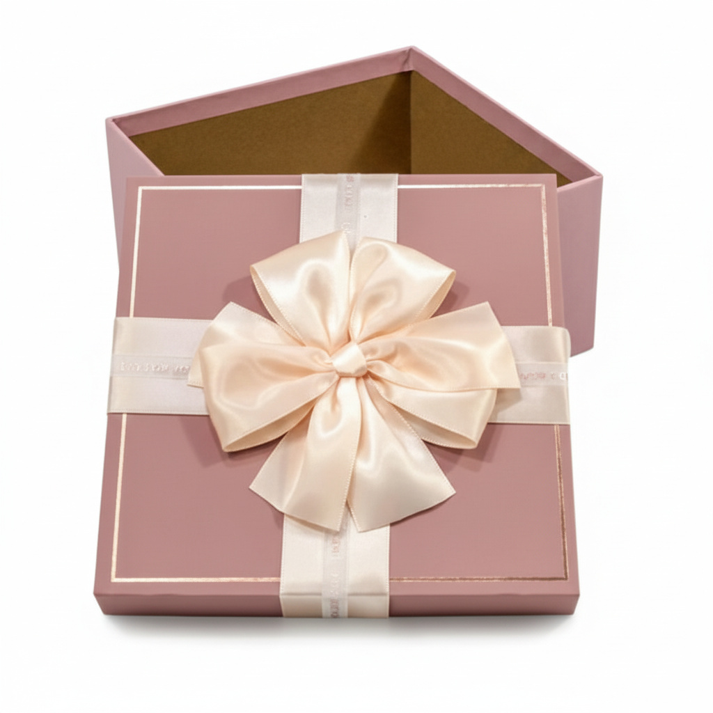 Подарочная упаковка универсальная (коробка) (розовый) 200х200х120 мм