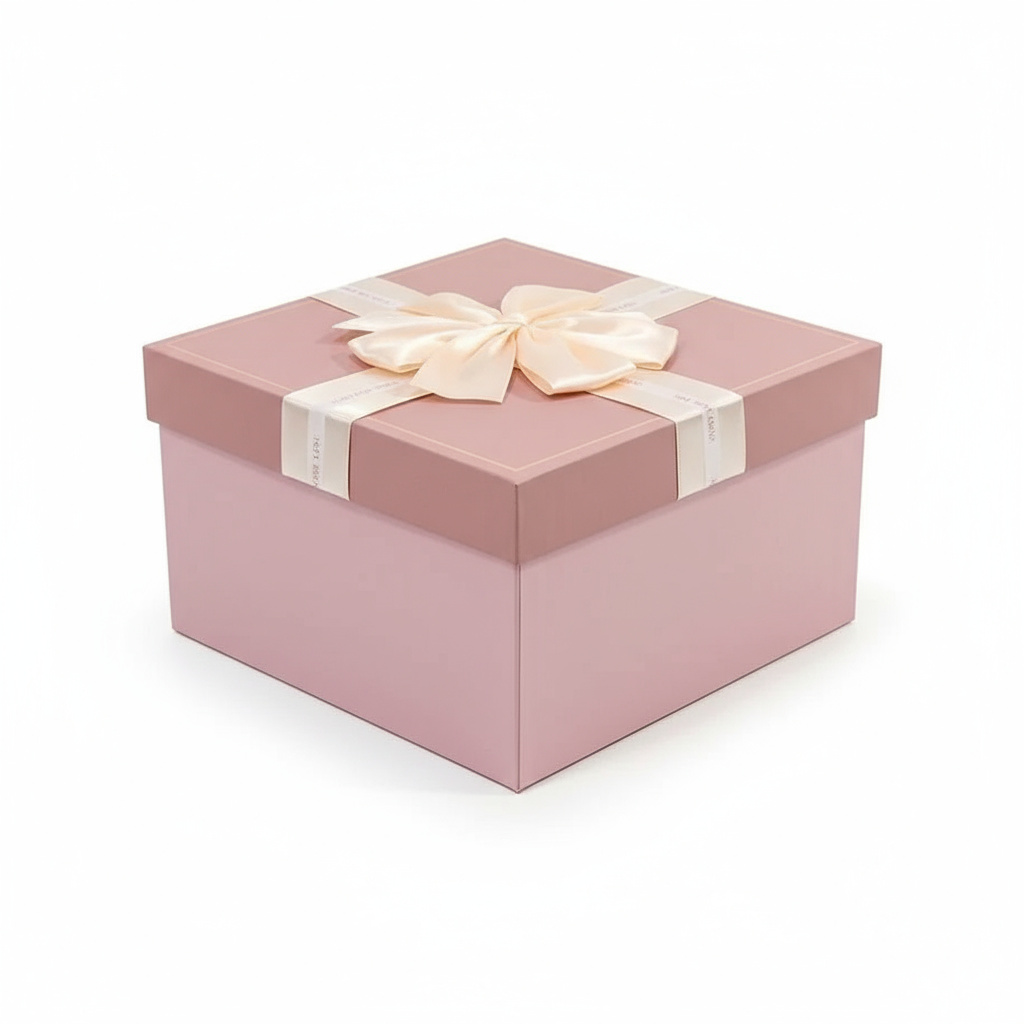 Подарочная упаковка универсальная (коробка) (розовый) 160х160х90 мм