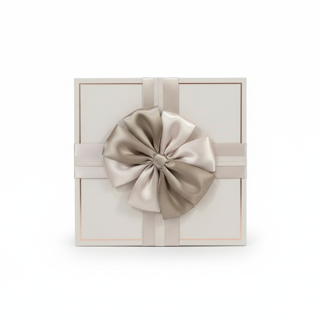 Подарочная упаковка универсальная (коробка) (серый) 200х200х120 мм