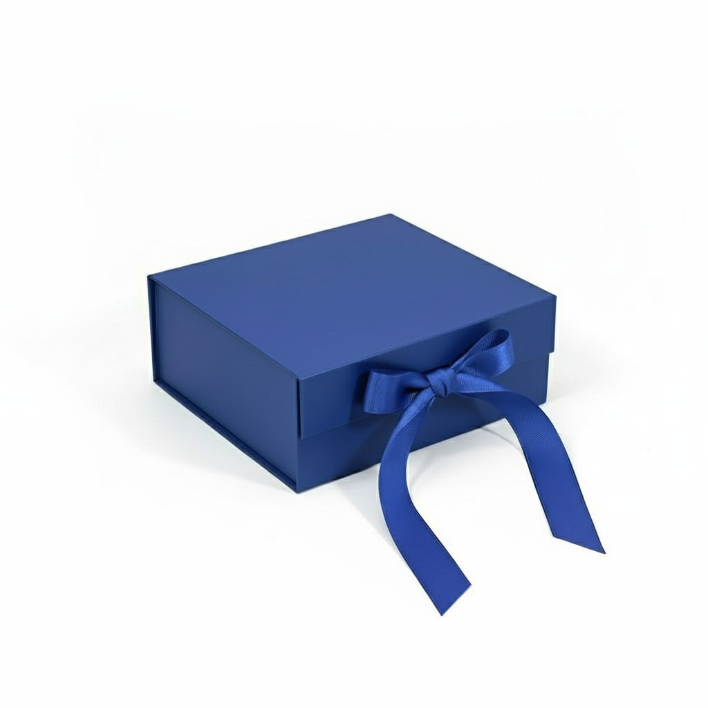 Подарочная упаковка универсальная на магнитах (коробка) (синий) 200х170х80 мм