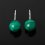 Серьги малахит Конго (серебро 925 пр. родир. бел.)