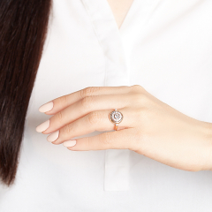 Кольцо топаз голубой Бразилия (серебро 925 пр. позолота) огранка размер 18