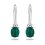 Серьги малахит Конго (серебро 925 пр. родир. бел.)