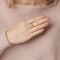 Кольцо цитрин Бразилия (серебро 925 пр. позолота) огранка размер 17