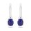 Серьги лазурит Афганистан (серебро 925 пр. родир. бел.)