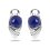 Серьги лазурит Афганистан (серебро 925 пр. родир. бел.)