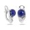 Серьги лазурит Афганистан (серебро 925 пр. родир. бел.)