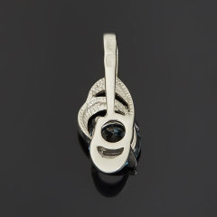 Кулон топаз лондон Бразилия (серебро 925 пр. родир. бел.) огранка