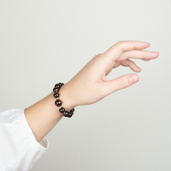 Браслет гранат альмандин Индия (сталь хир.) 17 см (+3 см)