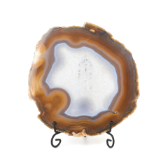 Срез агат серый Ботсвана 16-20 см (1 шт) (на подставке)