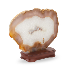 Срез агат серый Ботсвана от 20 см (на подставке)