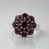Кольцо гранат альмандин Индия (серебро 925 пр. родир. бел.) огранка размер 18