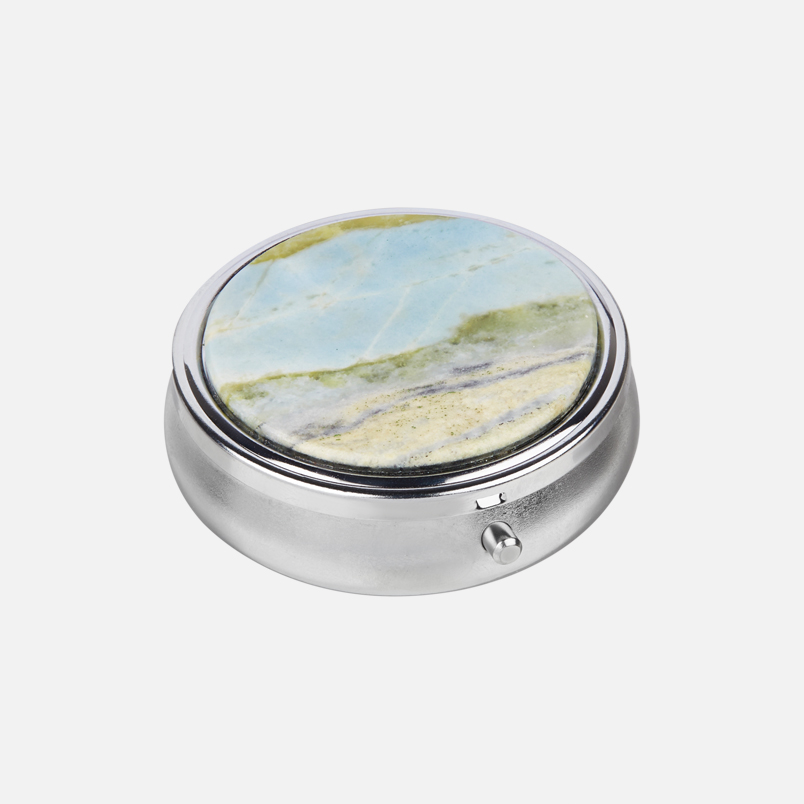 Таблетница диопсид виолан (голубой) Россия 6 см