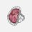 Кольцо турмалин розовый (рубеллит) Россия (нейзильбер) размер 18,5