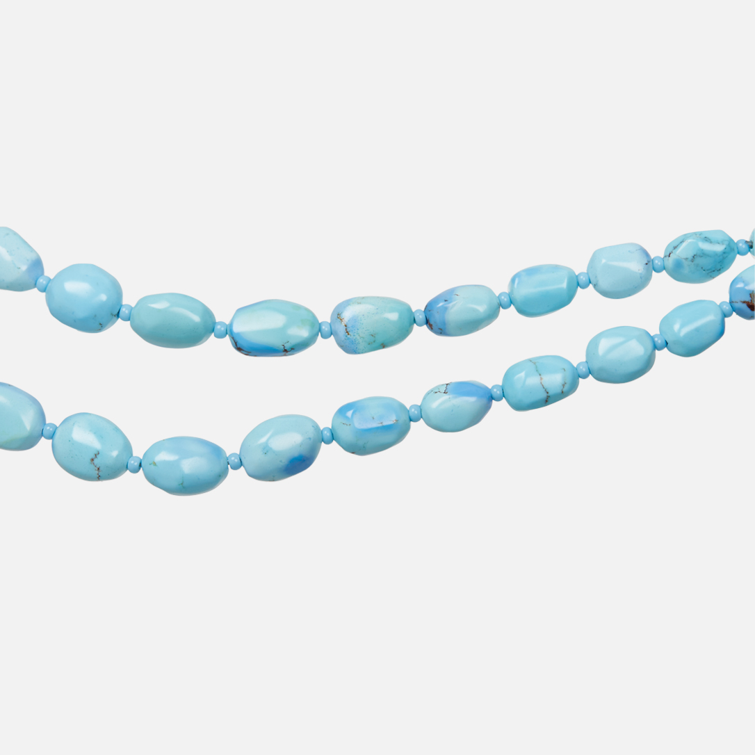 Бусы бирюза Казахстан (биж. сплав) 50 см