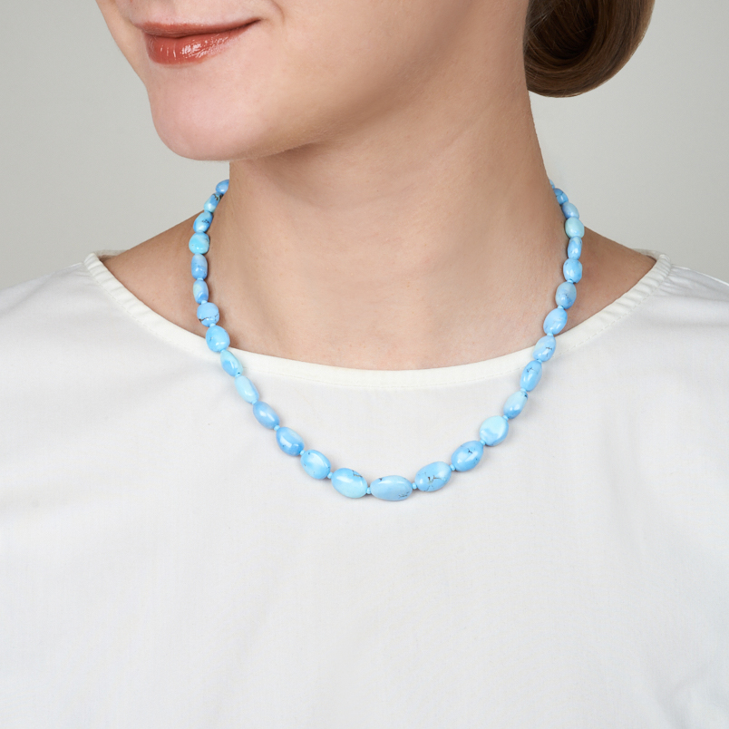 Бусы бирюза Казахстан (биж. сплав) 50 см