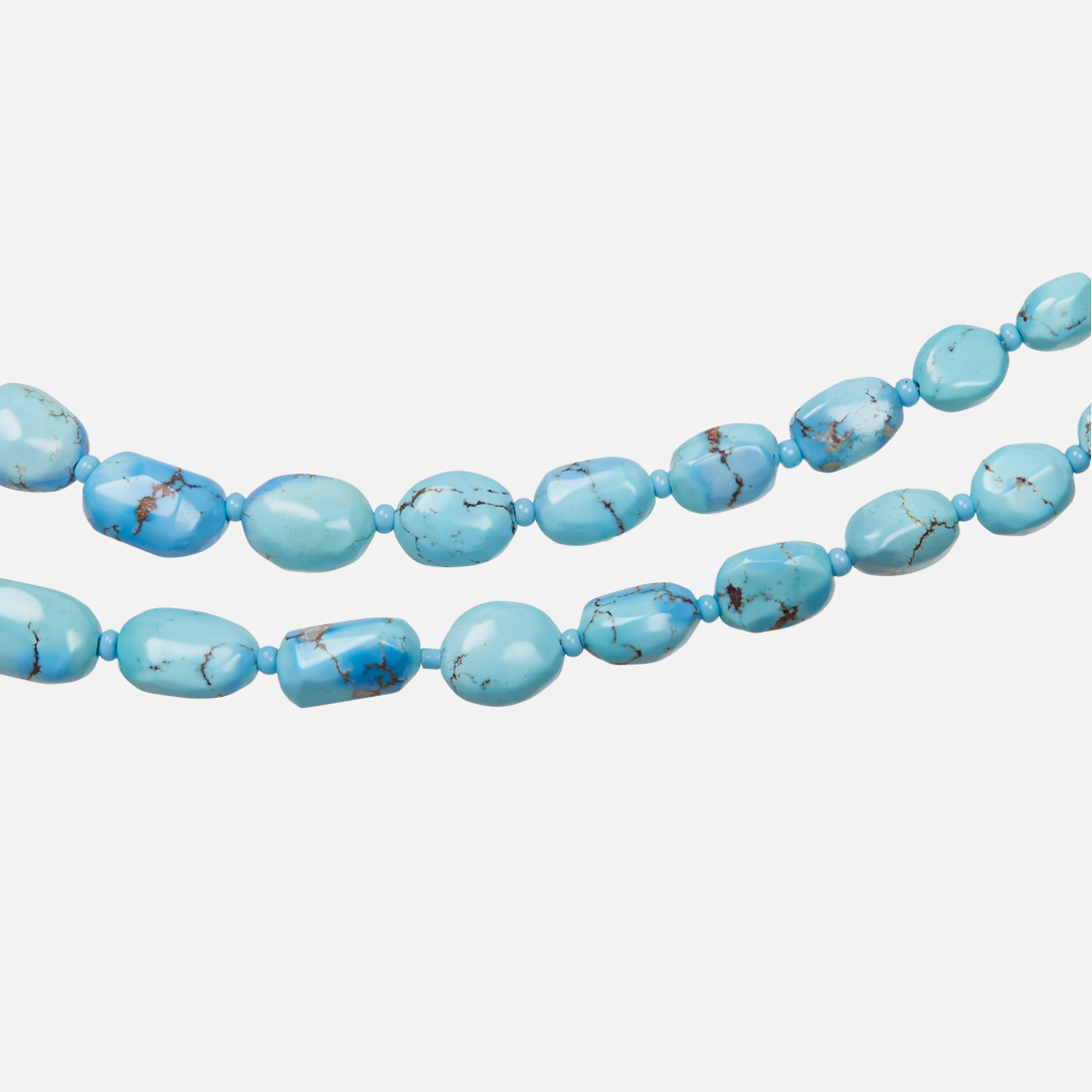 Бусы бирюза Казахстан (биж. сплав) 50 см