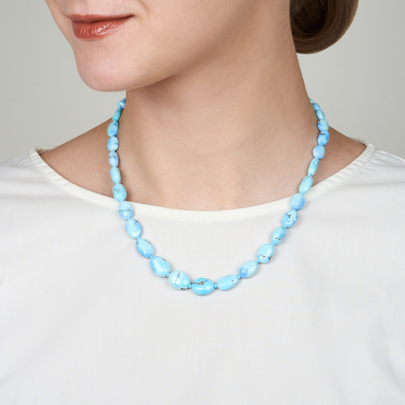 Бусы бирюза Казахстан (биж. сплав) 50 см