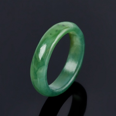 Кольцо нефрит зеленый Россия (цельное) размер 18