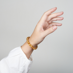 Браслет рутиловый кварц Глаз дракона Бразилия 16 см