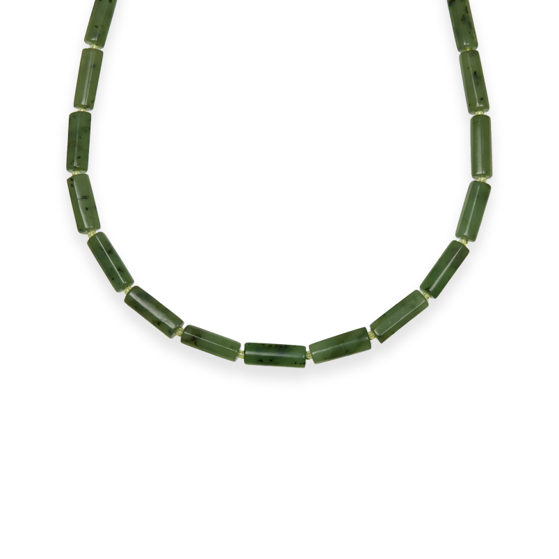 Бусы нефрит зеленый Россия (биж. сплав) 6 мм 48 см