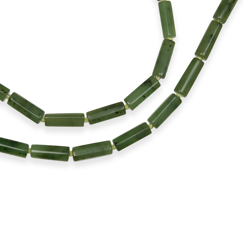 Бусы нефрит зеленый Россия (биж. сплав) 6 мм 48 см