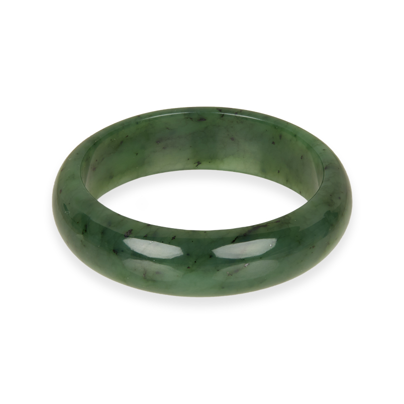 Браслет нефрит зеленый Россия цельный 20 см