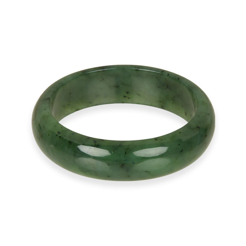 Браслет нефрит зеленый Россия цельный 20 см