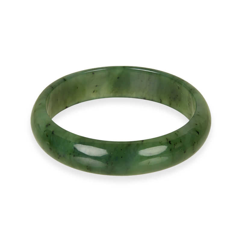 Браслет нефрит зеленый Россия цельный 20 см