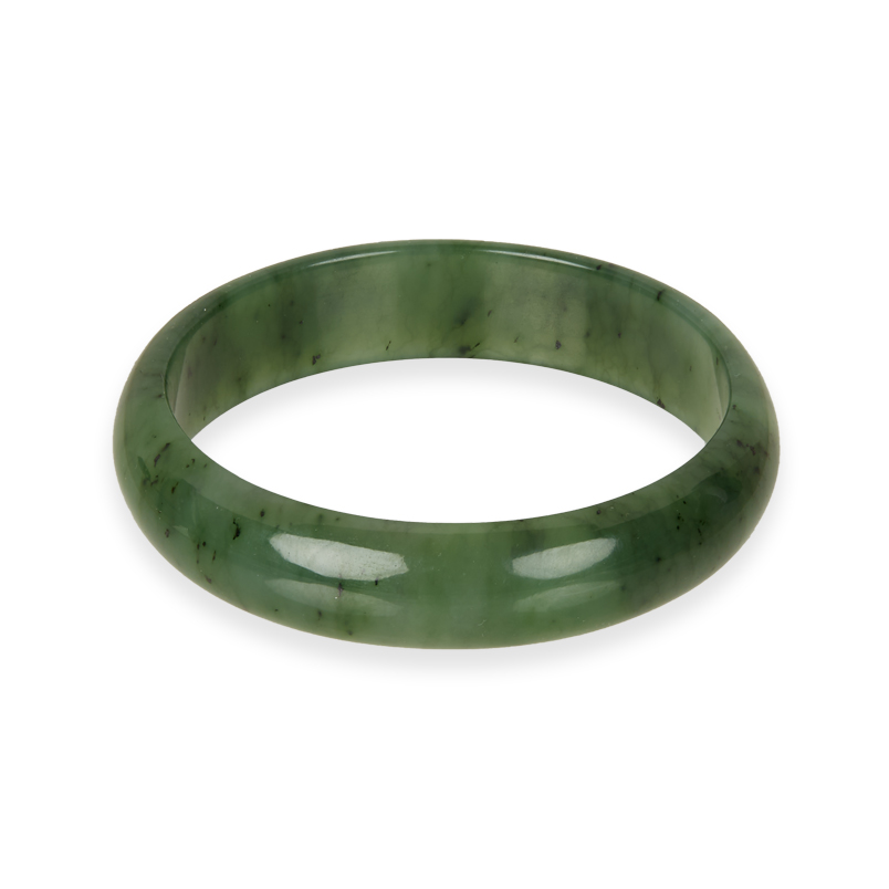 Браслет нефрит зеленый Россия цельный 20 см