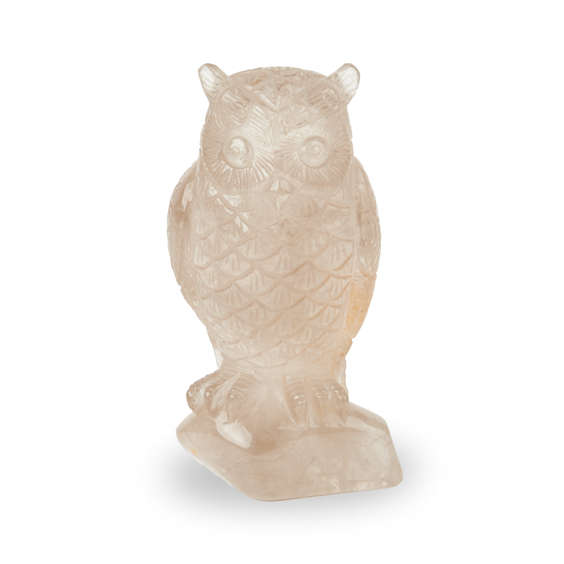 Сова горный хрусталь Бразилия 15 см