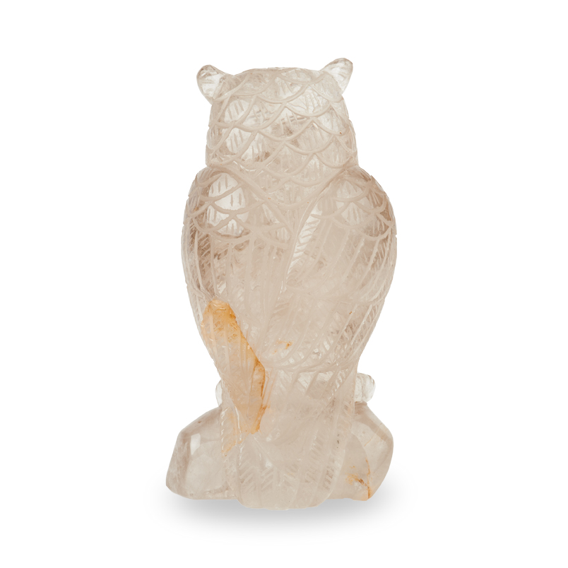 Сова горный хрусталь Бразилия 15 см