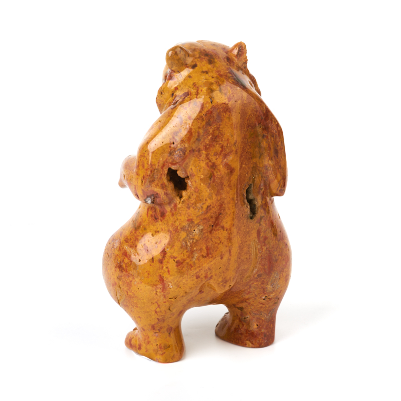 Медведь яшма желтая ЮАР 14 см