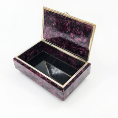 Шкатулка эвдиалит Россия (мельхиор) 11,5х7,5х4,5 см