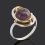 Кольцо чароит Россия (серебро 925 пр. позолота, посеребр.) размер 19,5