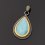 Кулон бирюза Тибет (серебро 925 пр. позолота, родир. черн.) капля