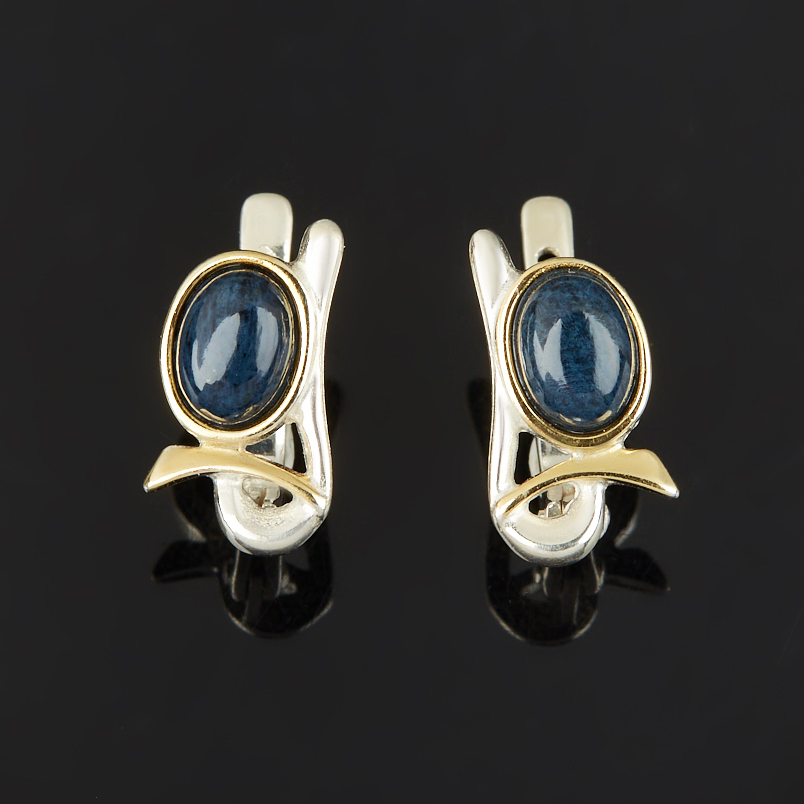 Серьги родусит Казахстан (серебро 925 пр. позолота, посеребр.)