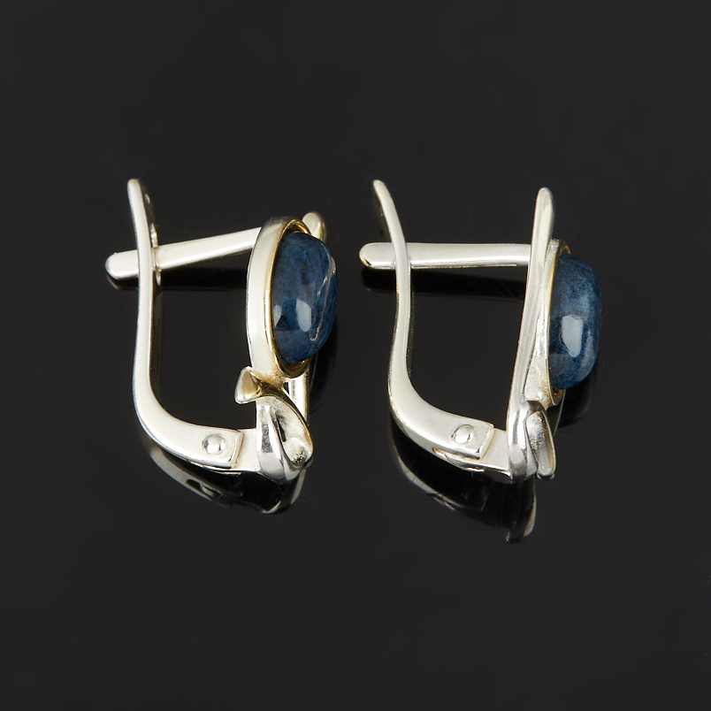 Серьги родусит Казахстан (серебро 925 пр. позолота, посеребр.)