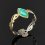 Кольцо амазонит Россия (серебро 925 пр. позолота, родир. черн.) размер 19
