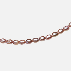 Бусы жемчуг лавандовый Гонконг (биж. сплав) 36 см (+5 см)