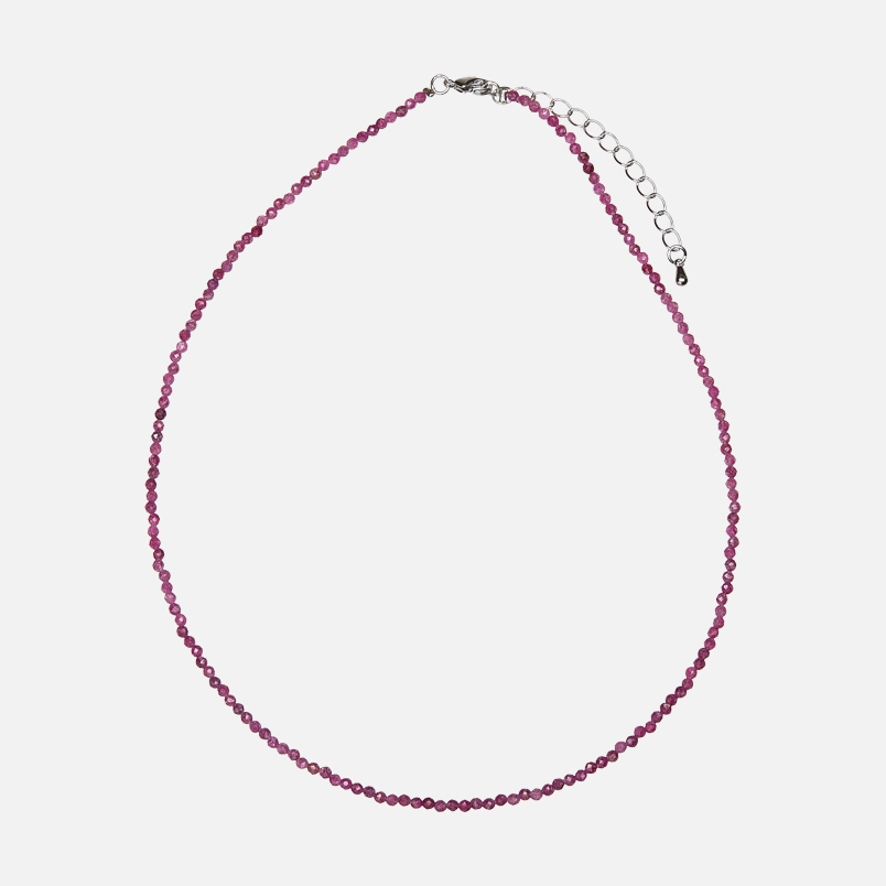 Бусы корунд рубиновый Мьянма (биж. сплав) огранка 2 мм 40 см (+5 см)