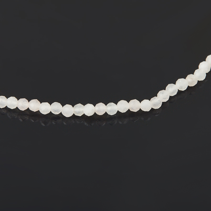 Бусы розовый кварц Бразилия (сталь хир.) огранка 3&nbsp;мм 40&nbsp;см