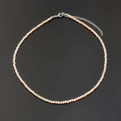 Бусы солнечный камень Индия (сталь хир.) огранка 3 мм 40 см (+7 см)