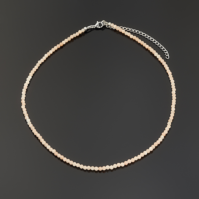 Бусы солнечный камень Индия (сталь хир.) огранка 3 мм 40 см (+7 см)