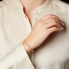 Браслет авантюрин красный Бразилия (сталь хир.) огранка 3 мм 17 см (+3 см)